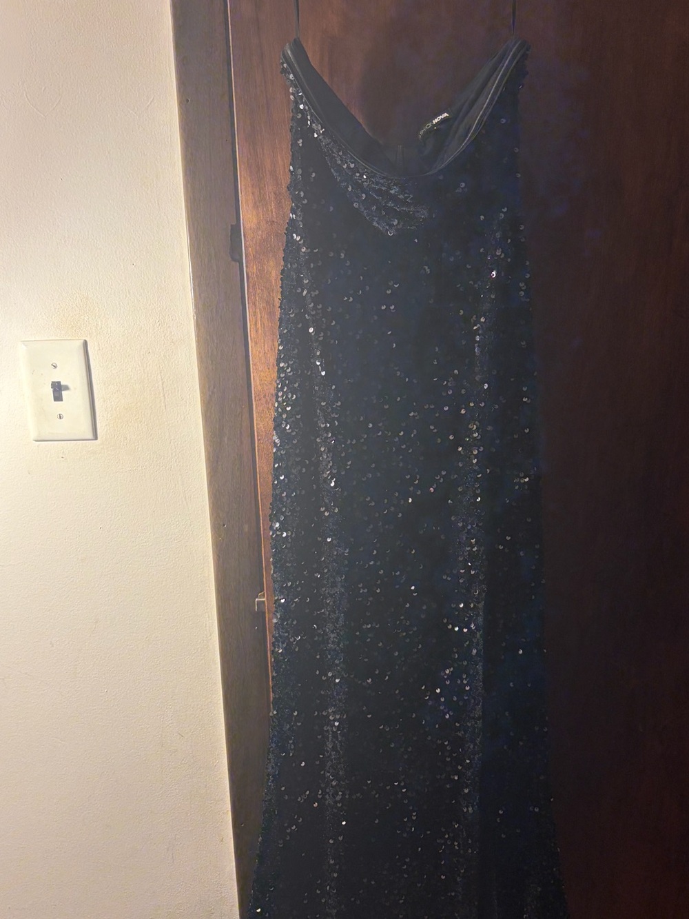 Sequin Evening Gown - Black